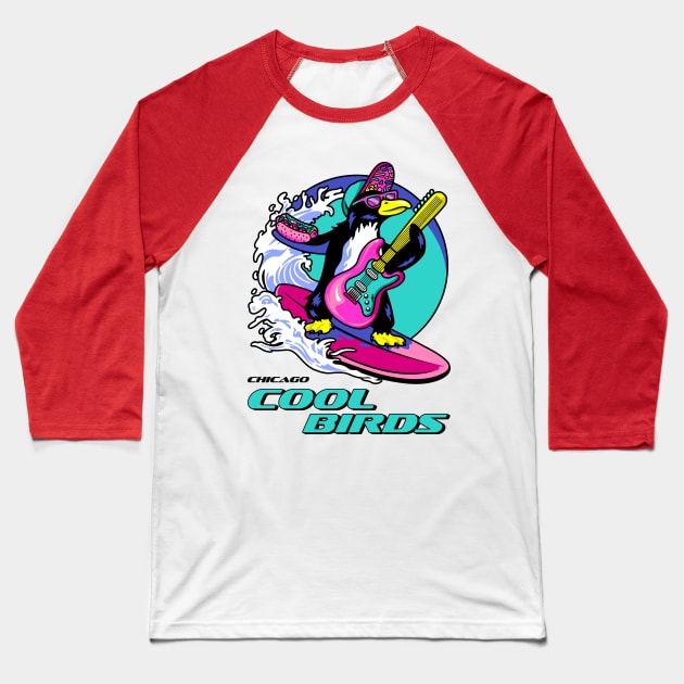 Chicago Cool Birds Baseball T-Shirt by Hey Riddle Riddle